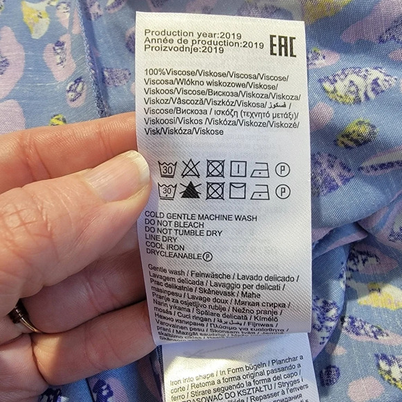 NWT YAS Y.A.S Blue Purple Cropped Jumpsuit Wide Leg Knot Front Zip Back Size 4 - Picture 12 of 14